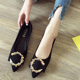 Net Red Fashion Light Mouth Single Shoes Women's 2025 Spring Flat-Bottomed Metal Beans Soft Sole Lazy One-Legged Pedal Women's Shoes HZ0115