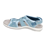 2025 New Roman Slope Heel Sandals Round Head Magic Stick Retro Large-Size Beach Solid Sandals Women HZ0115