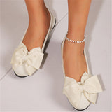 Light Mouth Single Shoes In The Spring And Autumn Of 2025 New Round Head Flat Bows Lazy Man's Foot Single Shoe Woman HZ0115