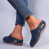 Large-Size Slope And Plus-E-Legged Slippers Women's New Slopes In The Autumn And Winter Of 2025 And A Foot Pedal Bag Head Casual Half-Slippers HZ0115