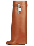 New Autumn And Winter New Locking Slope With Ladies Boots High Heel Tip One-Legged Women's Boots HZ0115