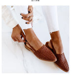 Xiyin 2025 Summer New 40-43 Pointed Bun Buckle With Flat Sandals Female 0102 Sandals HZ0115