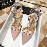 Rival High Heel Female Heel Temperament Fashion Single Shoes 2025 New Spring Red Small Leather Shoes Do Not Tired Feet HZ0115