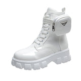 Large Size 2025 Summer New Martin Boots Pine Pastry Bottom T-Case Bun British Style Locomotive Women's Boots HZ0115