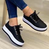 Large-Size Casual Single-Shoe Women's New Round-Headed Thick-Soled Casual Viscose Shoes Single Shoes HZ0115