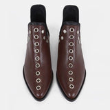 Wish New Female Boots 2025 Autumn And Winter Rivet Personality Short Boots HZ0115