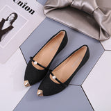 2025 Summer Korean Version Of The New Women's Shoes Tip Flat Shoes Shallow Single Shoes HZ0115