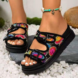 2025 New Large-Size Slippers Women Thick-Bottomed A Buckle Solid Color Casual Cold Slippers Women HZ0115