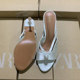 ZA2025 Spring New Women's Shoes Artificial Pearls High Heel Round Toe Fashion High Heel Sandals White HZ0115