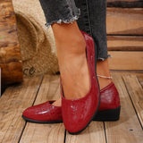 2025 Spring New Flat Sole Single Shoes Large Size Women's Lazy Shallow Soft Bean Bean Shoes HZ0115