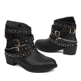 Martin Boots Women Fall 2025 New Punk Rincley Casual West Coast Mid-Purbs Boots HZ0115