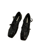 Coarse-Heeled Silver Mary Jane Head Single Shoes Women's Shoes 2025 New Spring Evening Gentle Flat Bottom Shoes HZ0115