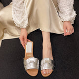 ZA Large-Size Slippers Women 2025 New Flat-Soled Sandals Trend One-×Ö×Ö Color Slippers HZ0115