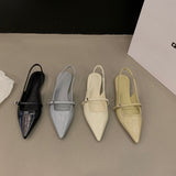 Flat Bottom Without Tired Head Sandals And Fairy Shoes 2025 New Spring And Summer Pointed Temperament Niche Single Shoes HZ0115