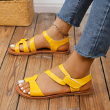 Net Red Candy Color Large-Size Casual Sandals Summer New Women's Shoes Magic Stick Beach Sandals HZ0115