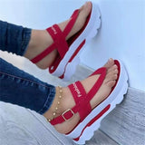 New Sandals Women Autumn Summer Lady's Toe-Sleet Thick Soles Increase High-Color Casual Large-Size Women's Shoes HZ0115