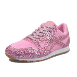 Large-Size Women's Shoes Casual Sneakers Women's New Autumn 2025 New Glided Loose Cakes With Breathable Water Drill Singles Shoes For Women HZ0115