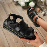 Summer New Pine Cake Thick-Soled Sandals Plus-Size Word With Fashionable Buckle Sandals Beach Women's Sandals HZ0115