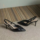 High-Heeled Women's Spring And Summer Light-Mouthed Wedding Shoes Large-Size Fashion Nude Small Scent Wind And Bag Head V Word HZ0115