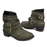 Martin Boots Women Fall 2025 New Punk Rincley Casual West Coast Mid-Purbs Boots HZ0115
