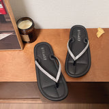 Word Slippers Women 2025 Summer New Large-Size Flat-Bottomed Toes Fashion Outside The Water Drilling Cold Slippers HZ0115