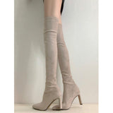 High-Heeling Boots Women 2025 New Thin Boots Thick And Knee Long Boots Show Thin Small High-Clinity Elastic Boots HZ0115