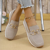 Large-Size Single-Shoe Women's 2025 New Four-Season Sneakers Shallow-Mouthed Fashion Ladies Single Shoes 43 Yards HZ0115
