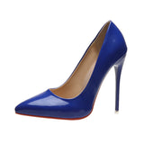 2025 Large-Size Spring High Heel High-Heeled Shoes Leather Sharp Single Shoes Women's Shoes Size 40-45 HZ0115