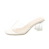 2025 Spring And Summer New Seaside Vacation Coarse And Transparent Sandals Female Fairy Breeze Cool Drag Lady High HZ0115