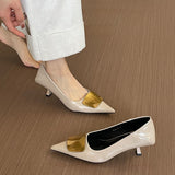 French Pointed High-Heeled Shoes Women's Shoes In The Spring Of 2025 New Niche Design Temperament Fine Heel Single Shoes HZ0115