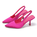 Large-Size High-Heeled Sandals Baotou Behind The Empty Stumbling Stumbling New Shallow Tip Single-Shoe Fine Heel High Heels HZ0115