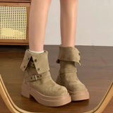 Little Xiang Style Retro British Style Maillard Boots Burst Martin Boots 2025 New Two Wear Detachable Boots HZ0115