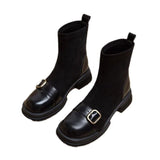 Vintage British Style Thin Skinny Boots Brown Socks Boots 2025 Autumn And Winter Gas Small Short Boots Small Ankle Boots HZ0115