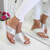 Large-Size Lady Wearing Leather Tods And Covers Cool Slippers Women's Large Size Women's Shoes 40-43 HZ0115