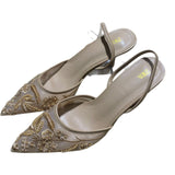 ZAJ2025 Spring New Pointed Thin-Heeled Mesh Buns High Heels Women's Lace Fragrant Wind Wear HZ0115