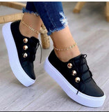 Large-Size Casual Single-Shoe Women's New Round-Headed Thick-Soled Casual Viscose Shoes Single Shoes Wish HZ0115