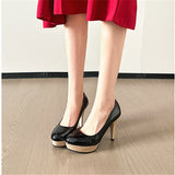2025 Spring And Autumn New Large-Size Round Head Thin And Fashionable Shallow Foot Single Shoes Women HZ0115