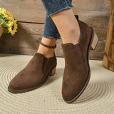 Large-Size 36-43-43-Yard Women's Shoes In The Spring And Autumn Of 2025 Pointed Thick Heel Deep Mouth Single Shoes Simple Heel Heel Shoes Women HZ0115