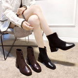 Martin Boots Women's 2025 Autumn British Style And Middle And Thin Boots Retro Short Boots Before The Zipper Boots Children Thin HZ0115