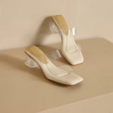 Stepping On The Shit-Sensitive Slippers Women Wear 2025 New Comfortable Transparent Crystal High-Heeled Sandals In The Summer HZ0115