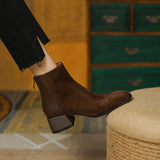 Commuter Retro Style ~ Chelsea Short Boots Women New Frosted Coarse Boots And Ankle Boots HZ0115