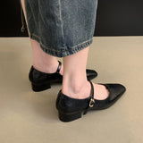 French Evening Temperament Commuter Single-Shoe Women 2025 New Autumn Korean Version Of The Fairy Coarse And Mary Jane Small Leather Shoes HZ0115