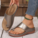 2025 Summer New Leisure Large-Size Coat Toe Slope And Beach Women's Slippers Outside Wearing Cold Slippers HZ0115