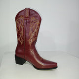 WISH 2025 Autumn And Winter New Head Embroidery Line In The Coarse And Ladies Large Size Sleeve Western Boots HZ0115