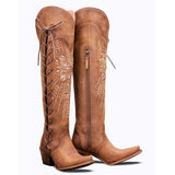 New High Over-Knee Side Zipper With Women's Boots Coarse And Pointed Large Size Women's Boots HZ0115