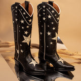 Autumn And Winter New Embroidery Boots Tips High Barrel Knight Boots And Roman Boots HZ0115