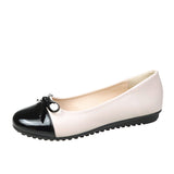 Spring New Korean Version Of The Fashion Round Head Flat-Bottomed Fashion Casual Large-Size Women's Casual Casual Bow Women's Single Shoes HZ0115