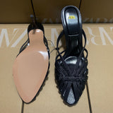 ZA Home 2025 New Women's Shoes French Retro Pointed In The Fashion Soft Leather Niche Design Feel Cat And Sandals Women HZ0115
