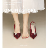 French Small Heel Single Shoes Sandals Women's Summer Fairy Style Dress In The Tip Of The Head White Fine Heel High Heels HZ0115