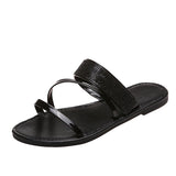 2025 New Large-Size Leisure Slippers Women's Round Head Drill Flat Bottom Cool Slippers Slippers HZ0115